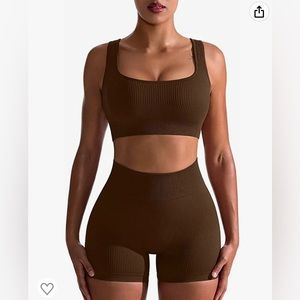 Brown 2 piece Workout Set-LIKE NEW